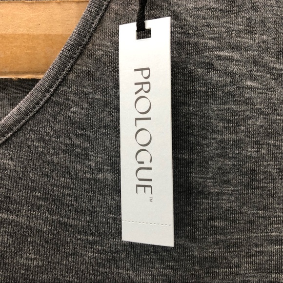 Short Sleeve Women Drapey T-Shirt Prologue Gray - Picture 7 of 7